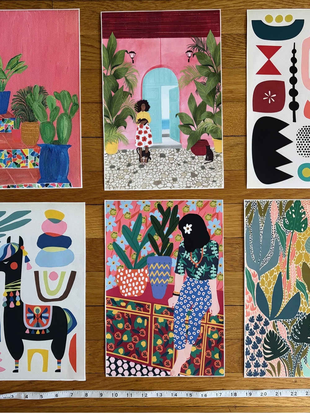 Lot of 6 Canvas Wall Art Prints. Each print is 8” x 12”